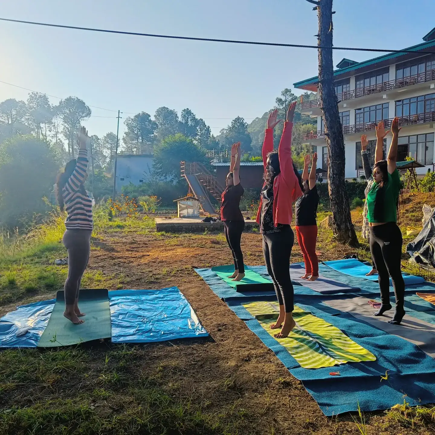 Garden yoga